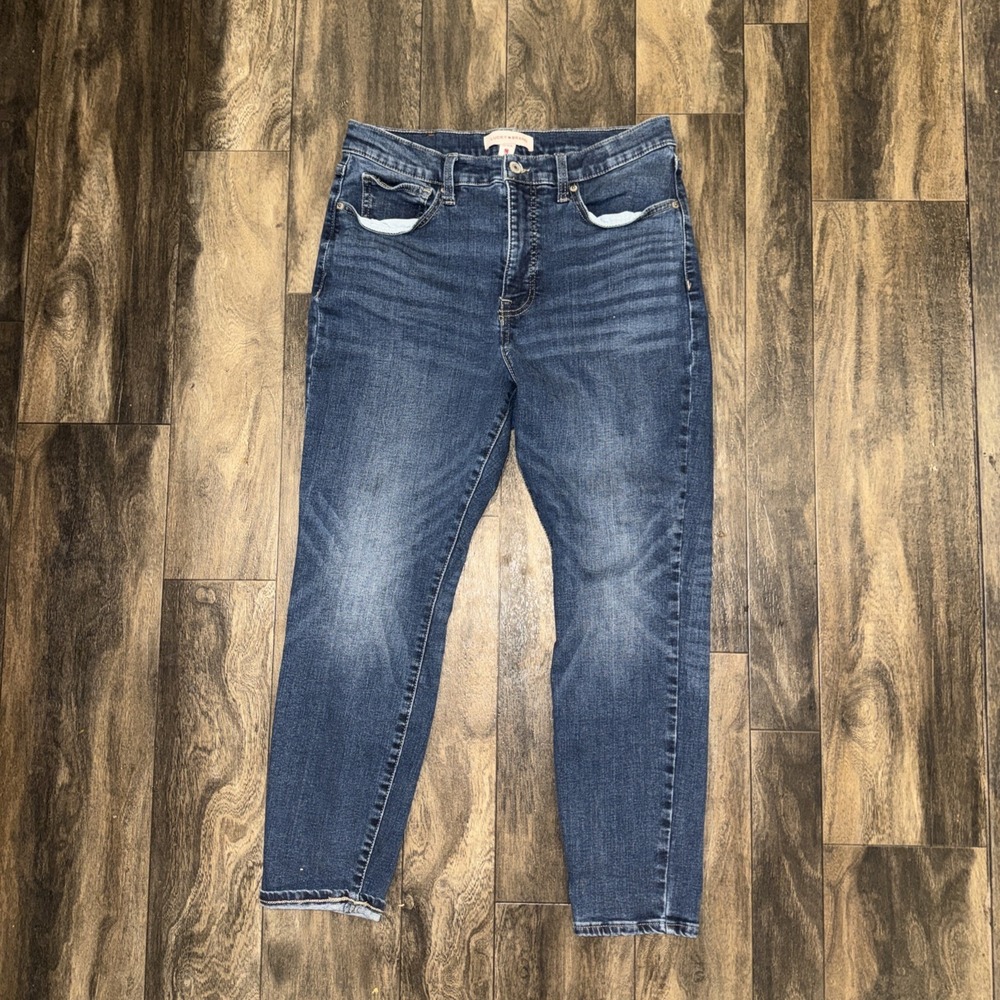 Lucky Brand Bridgette High Rise Skinny Dark Wash Denim Jeans Women's Size 12/31A